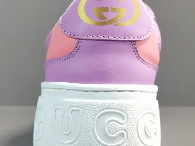 Gucci Ace Platform Lavender Pink Beige GG Monogram Lifestyle Sneakers 5