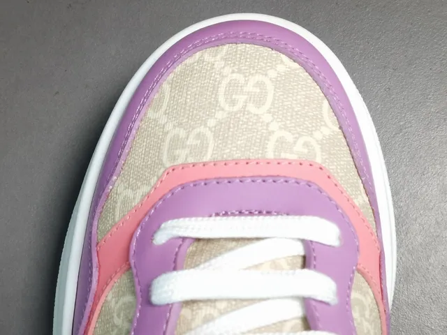 Gucci Ace Platform Lavender Pink Beige GG Monogram Lifestyle Sneakers 6