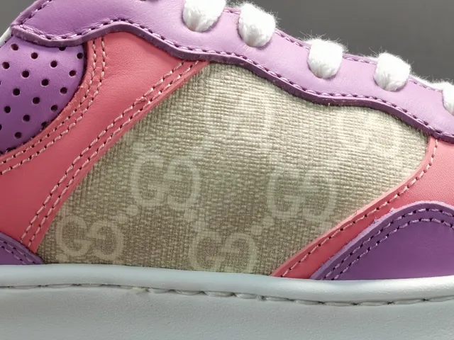 Gucci Ace Platform Lavender Pink Beige GG Monogram Lifestyle Sneakers 8
