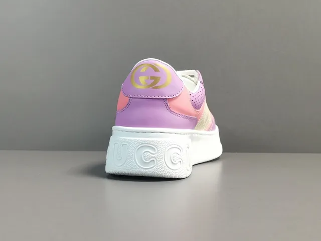 Gucci Ace Platform Lavender Pink Beige GG Monogram Lifestyle Sneakers 12