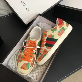 Gucci Ace Strawberry Print Lifestyle Sneakers