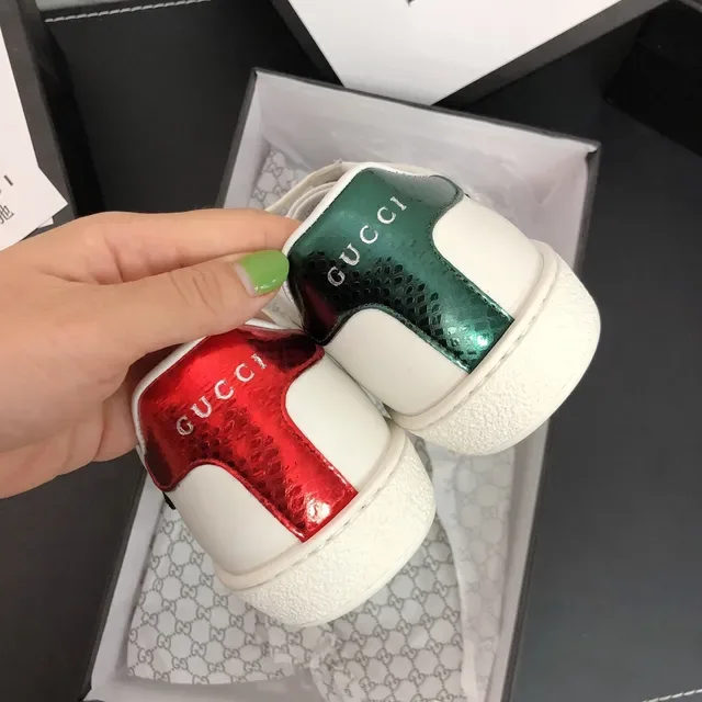 Gucci Ace White Snake Embroidery Lifestyle Sneakers 4