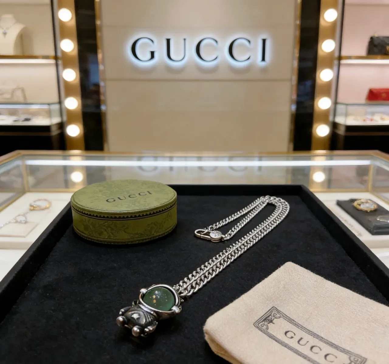 Gucci Astronaut Pendant Silver Chain Necklace 9