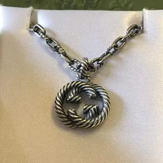 Gucci Dionysus Twisted Rope Interlocking G Pendant Necklace