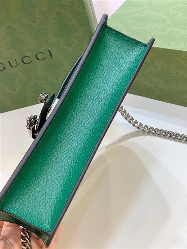 Gucci Dionysus White Pebbled Leather Blue Enamel Horsebit Chain Bag 15
