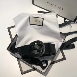Gucci GG Marmont Black Leather Belt