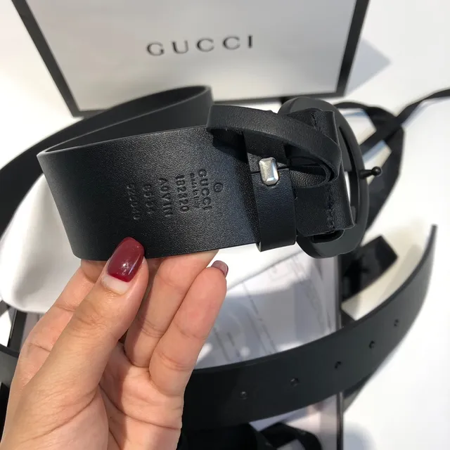 Gucci GG Marmont কালো চামড়ার বেল্ট 2