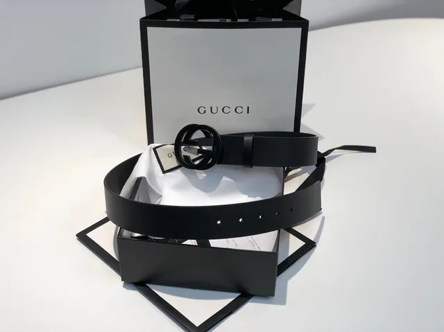 Gucci GG Marmont কালো চামড়ার বেল্ট 3