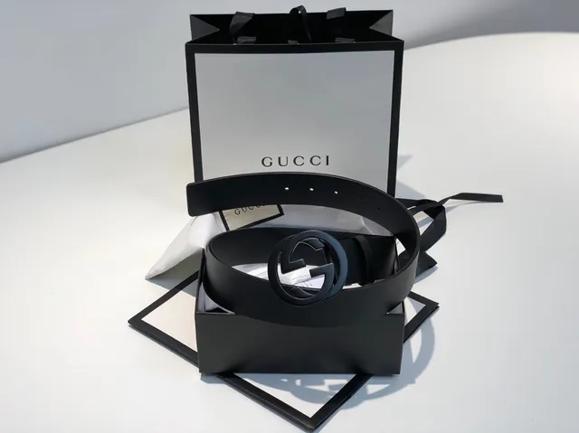 Gucci GG Marmont কালো চামড়ার বেল্ট 4