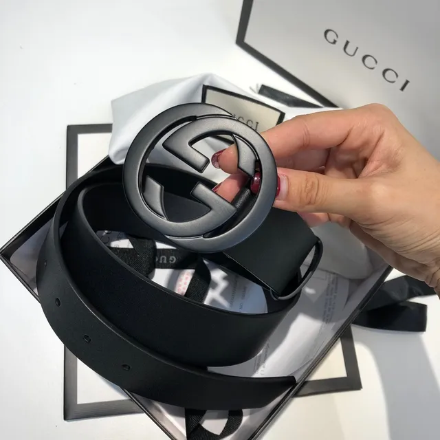 Gucci GG Marmont কালো চামড়ার বেল্ট 6