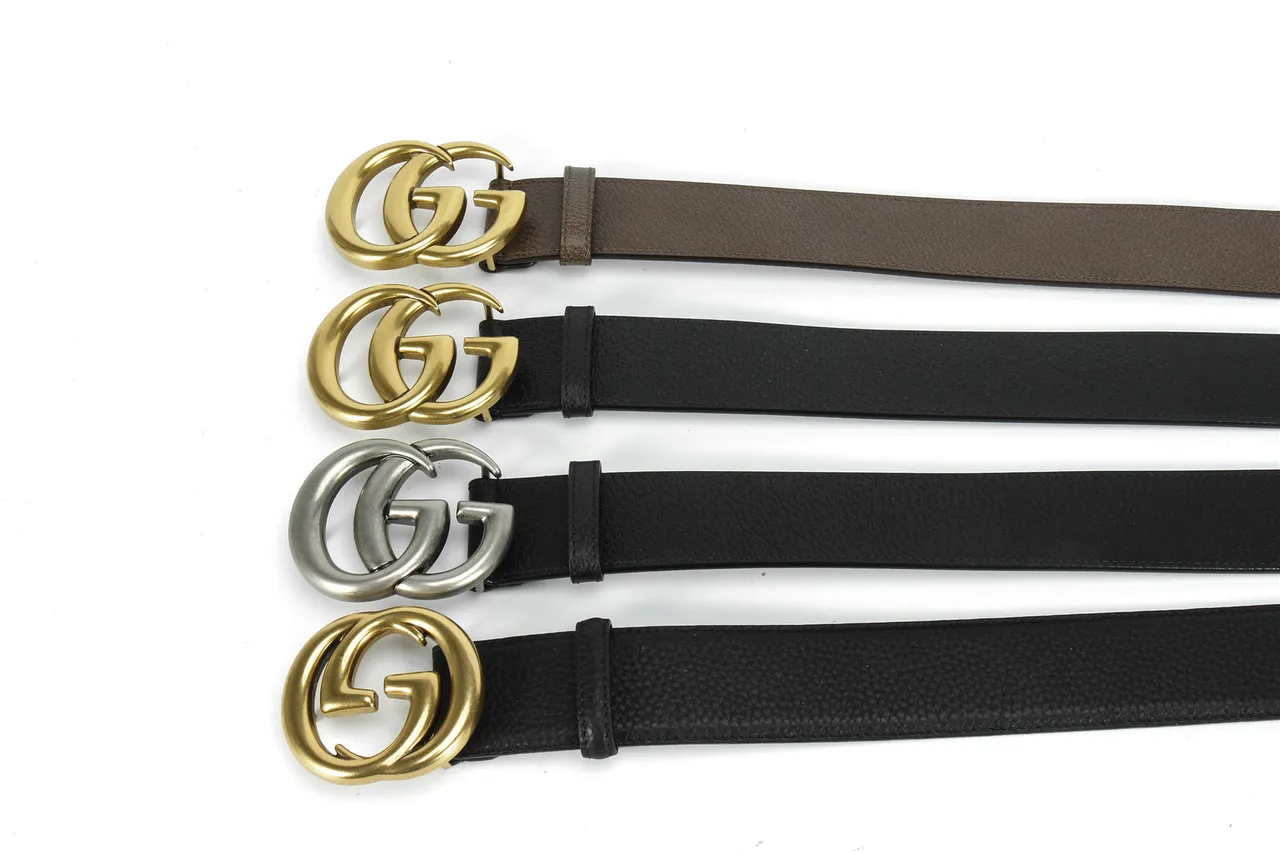 Ceinture Gucci GG Marmont cuir marron grainé 2