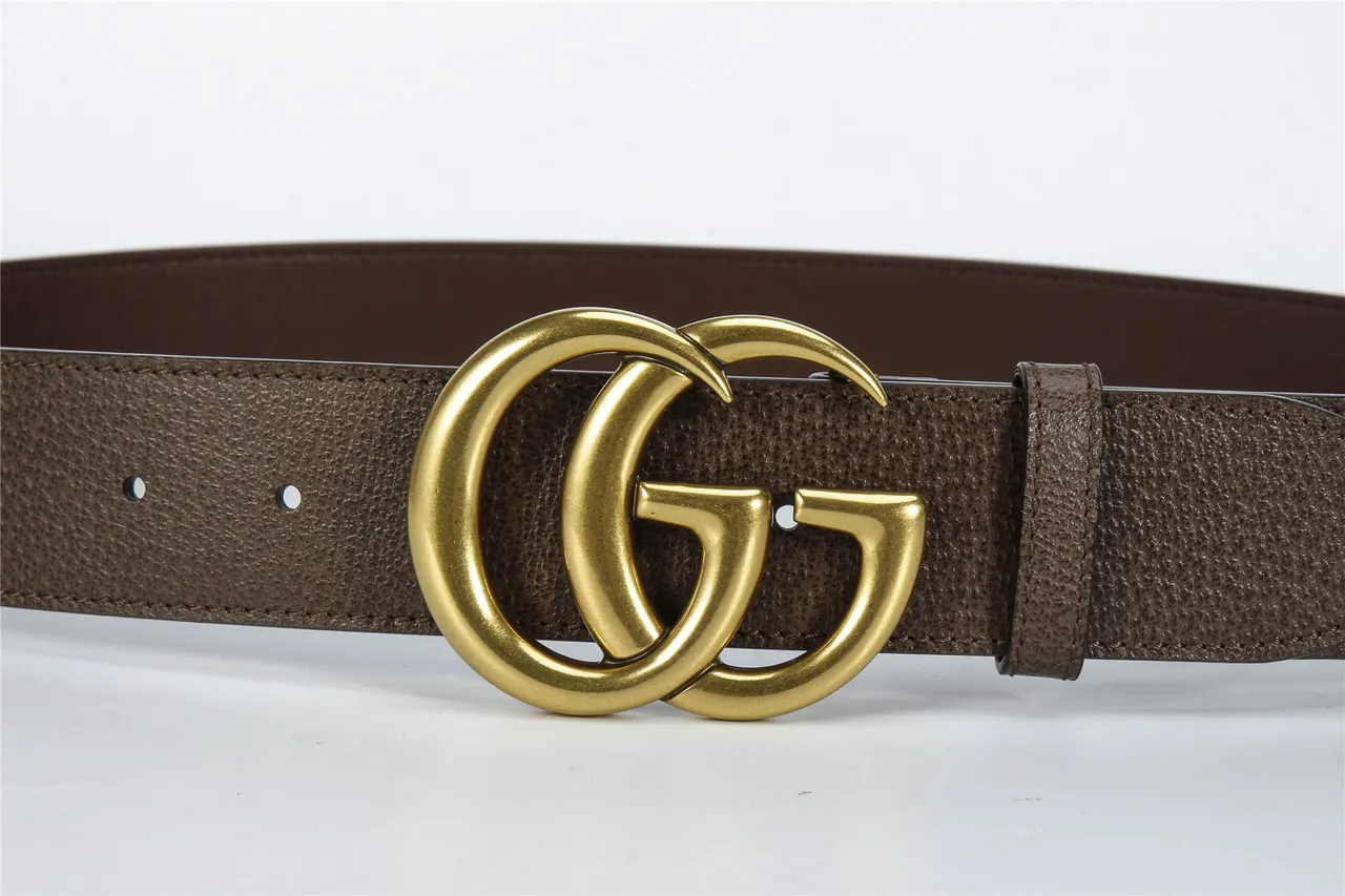 Ceinture Gucci GG Marmont cuir marron grainé 9