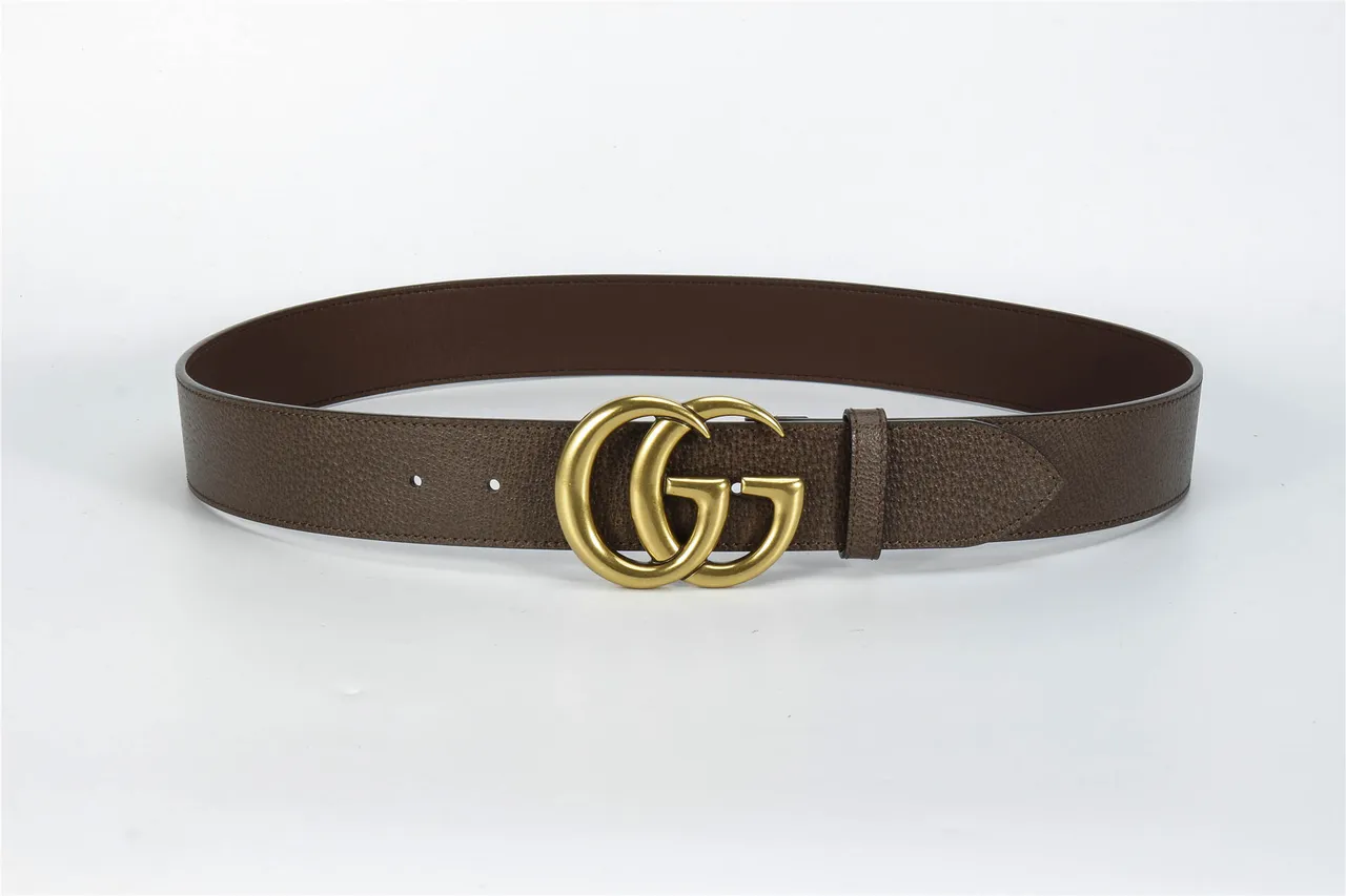 Ceinture Gucci GG Marmont cuir marron grainé 10