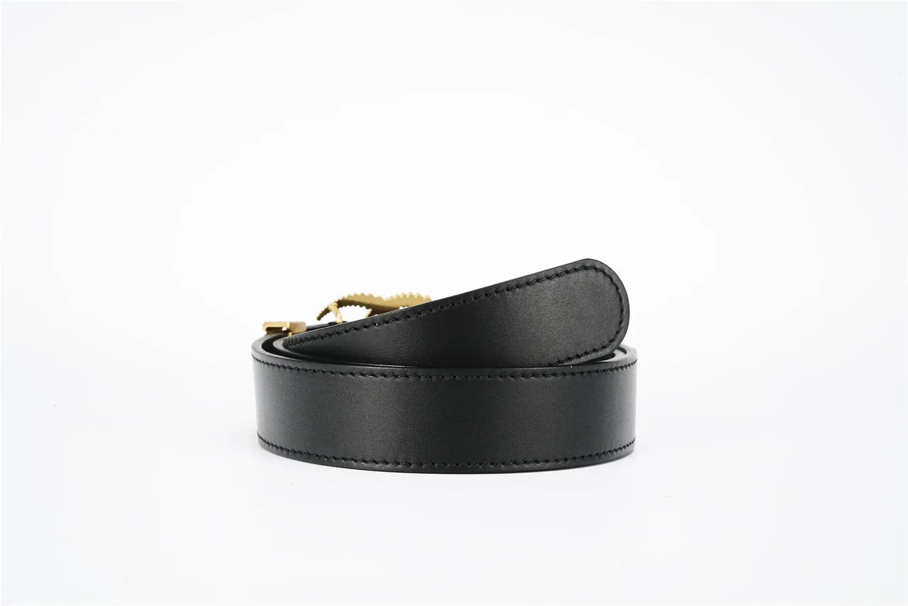 Gucci GG Marmont Coiled Rope Interlocking G Black Leather Belt 3