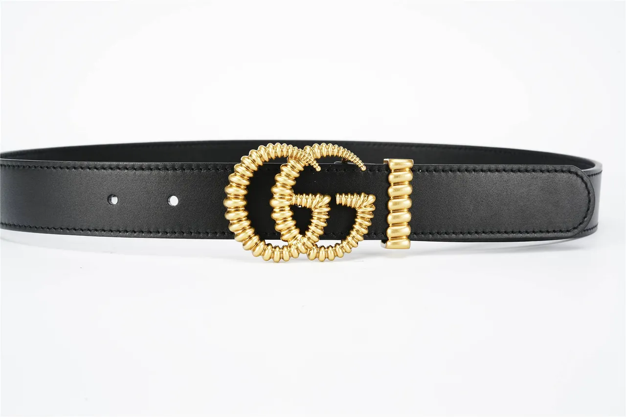 Gucci GG Marmont Coiled Rope Interlocking G Black Leather Belt 9