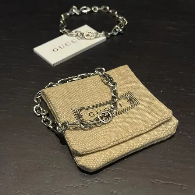 Gucci GG Marmont Interlocking G Logo Chain Bracelet 7
