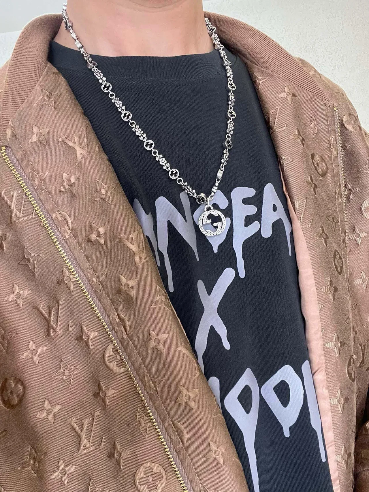Gucci GG Marmont Interlocking G Pendant Necklace 2