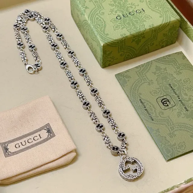 Gucci GG Marmont Interlocking G Pendant Necklace 7