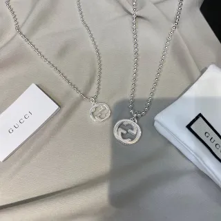 Colliers Gucci GG Marmont Interlocking G Chaîne à billes argentée