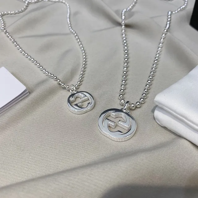 Gucci GG Marmont Interlocking G Silver Ball Chain Necklaces 8
