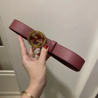 Gucci GG Marmont Red Leather Belt