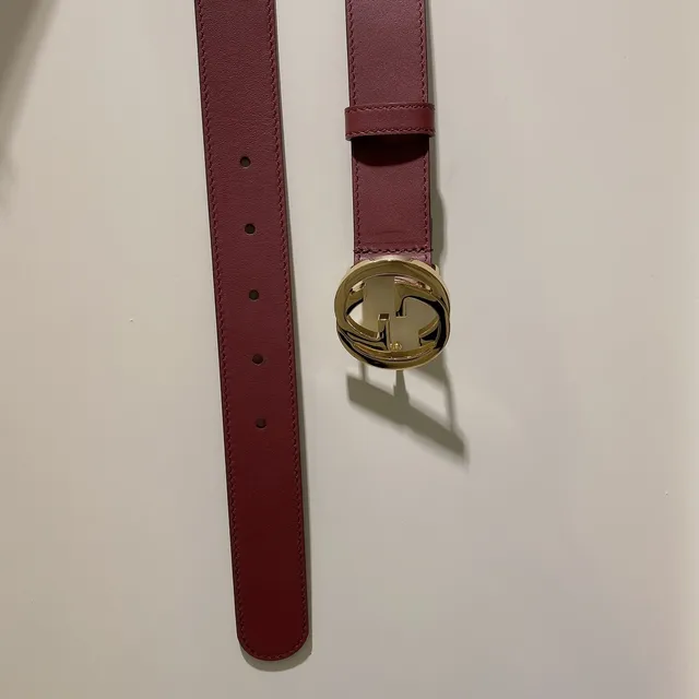 Gucci GG Marmont Red Leather Belt 2