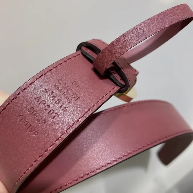 Gucci GG Marmont Red Leather Belt 4