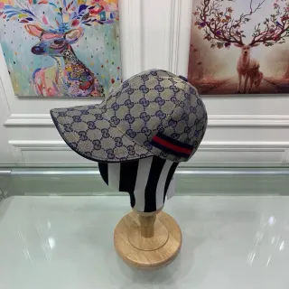 Gucci GG Supreme Monogram Web Stripe Baseball Cap