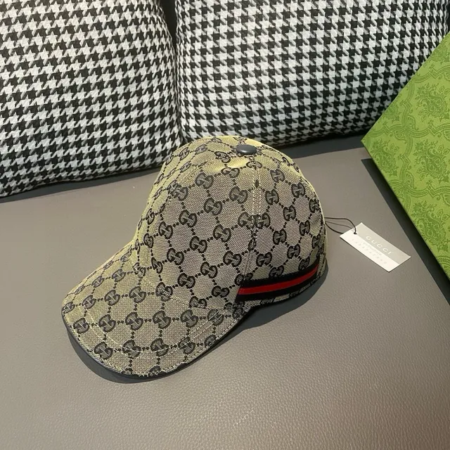Gucci GG Supreme Monogram Web Stripe Baseball Cap 4