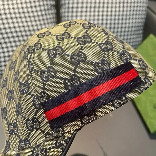 Gucci GG Supreme Monogram Web Stripe Baseball Cap 6