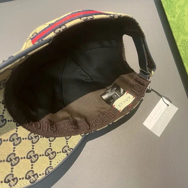 Gucci GG Supreme Monogram Web Stripe Baseball Cap 7