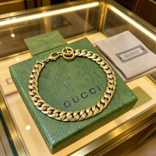 Gucci Cadena Curb-Link de Oro Pulsera