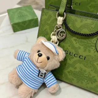 Gucci Green Beige Embossed Leather Interlocking G Hardware Tote Bag