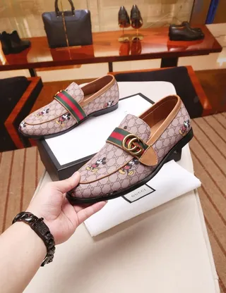 Gucci Horsebit 1955 beige multicolore GG Monogram Canvas Mickey Mouse impression Loafer 3