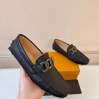 Gucci Horsebit 1955 黑米色 粒面皮革 金属扣 乐福鞋