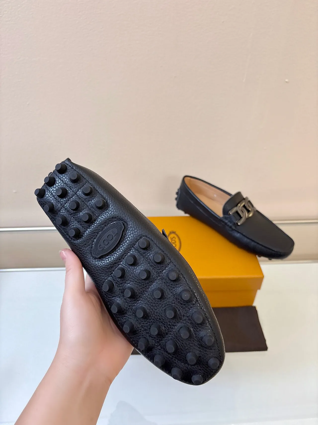 Gucci Horsebit 1955 Black Beige Pebbled Leather Metal Buckle Loafer 5