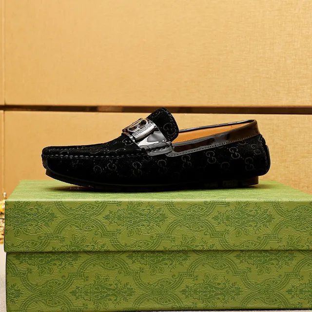 Gucci Horsebit 1955 Black GG Monogram Suede Loafer 5