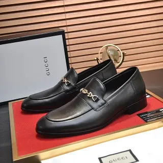 Gucci Horsebit 1955 काला चमड़ा Horsebit लोफर