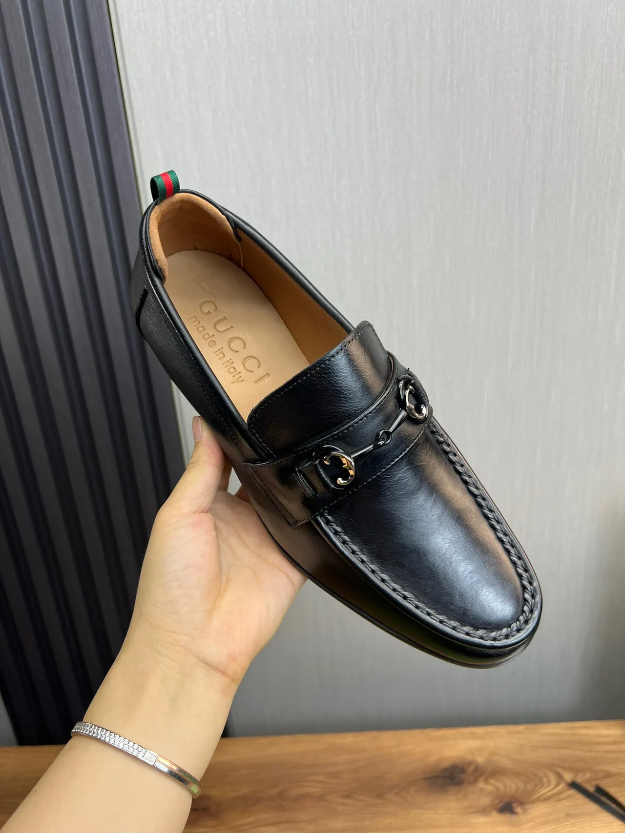 Gucci Horsebit 1955 Black Leather Loafer 7