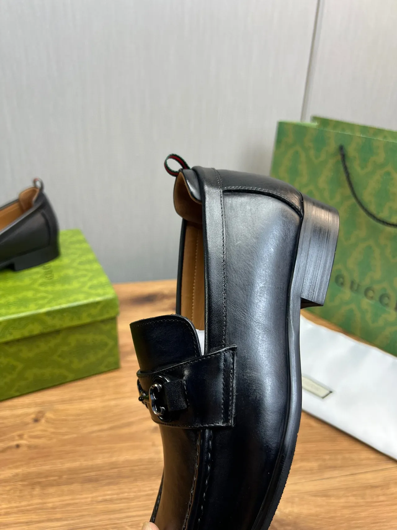 Gucci Horsebit 1955 Black Leather Loafer 9