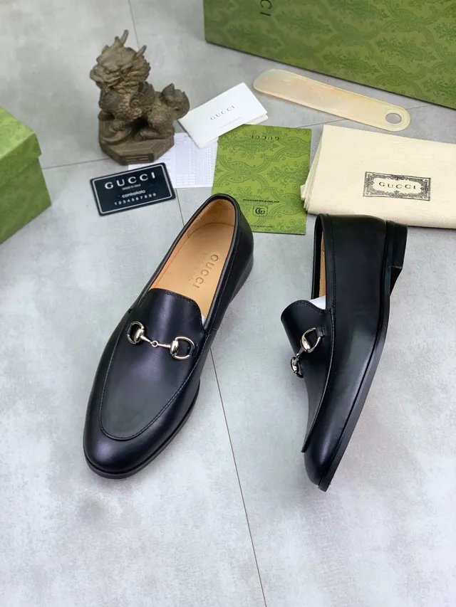 Gucci Horsebit 1955 Loafers en cuir noir 5