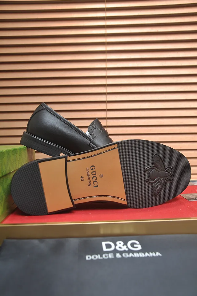 Gucci Horsebit 1955 Black Red Embossed Double-G Strap Web Stripe Accent Loafer 3