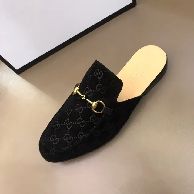Gucci Horsebit 1955 mocassins en velours noir GG monogramme 5
