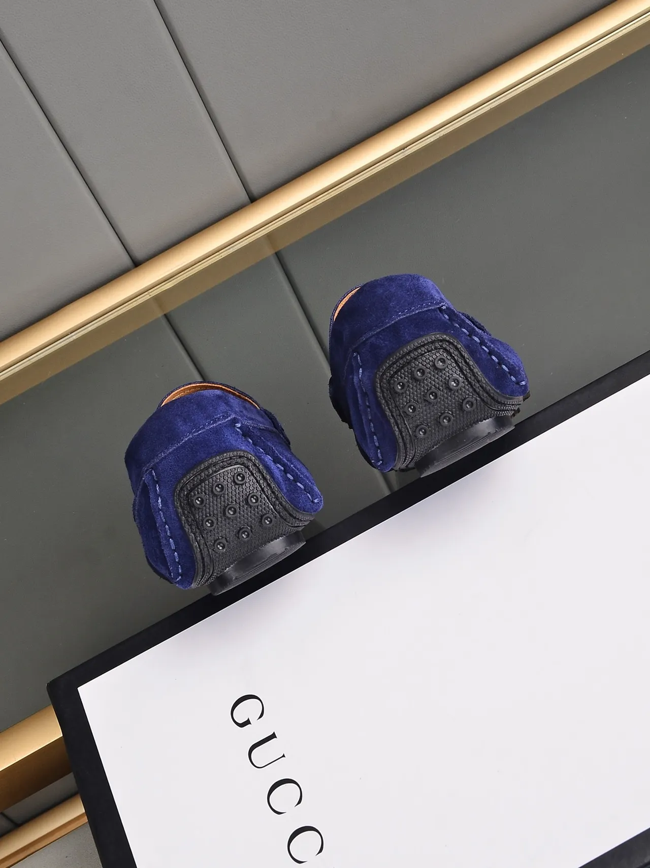 Gucci Horsebit 1955 Mocassins daim bleu 3