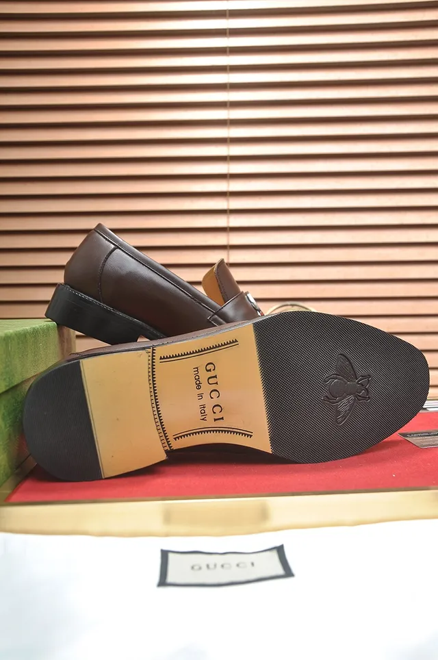 Gucci Horsebit 1955 Brown Leather Horsebit Buckle Loafers 3