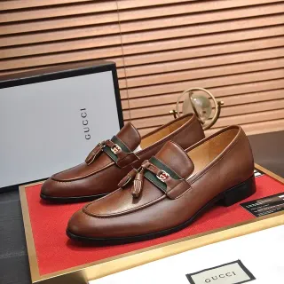Gucci Horsebit 1955 Brown Leather Tassel Loafers