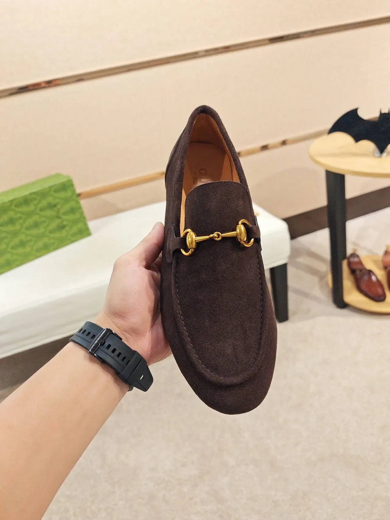 Gucci Horsebit 1955 ब्राउन स्वेड लोफर्स 4