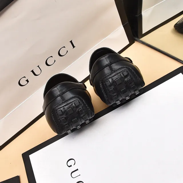 Gucci Horsebit 1955 GG Monogram Canvas et cuir noir loafers 3