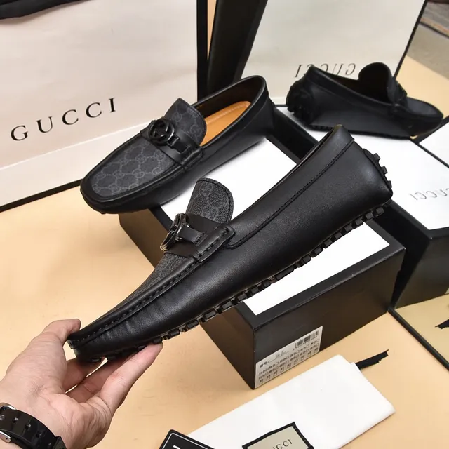 Gucci Horsebit 1955 GG Monogram Canvas et cuir noir loafers 7