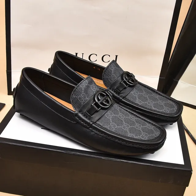 Gucci Horsebit 1955 GG Monogram Canvas et cuir noir loafers 8